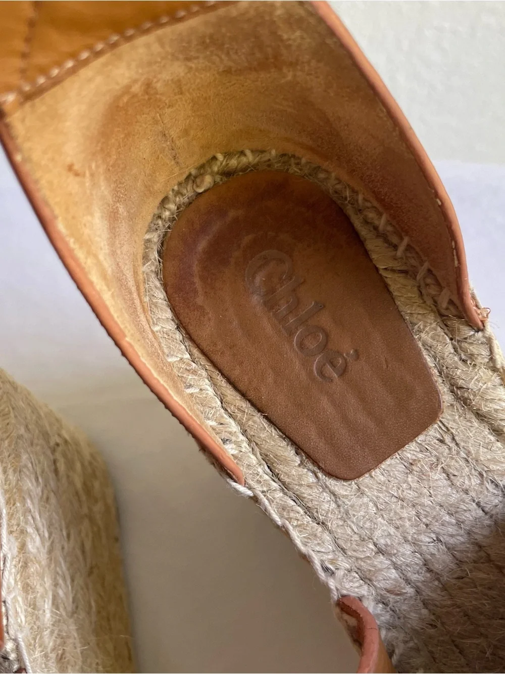 Chloe Tan Espadrille Platform Sandals
